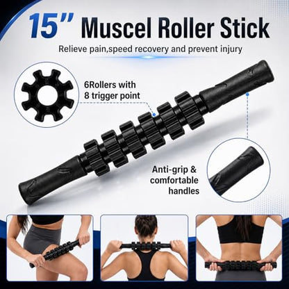 8 in 1 Foam Roller Set for Deep Tissue Muscle Massager