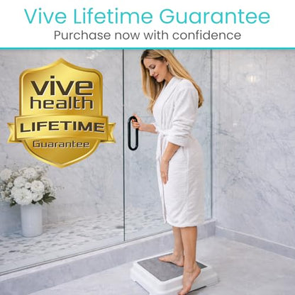 Vive Bath Shower Step Stool (4.5") - Slip Resistant, Stackable