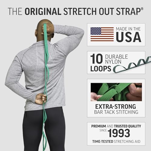 OPTP The Original Stretch Out Strap with Exercise Poster – Made in the USA