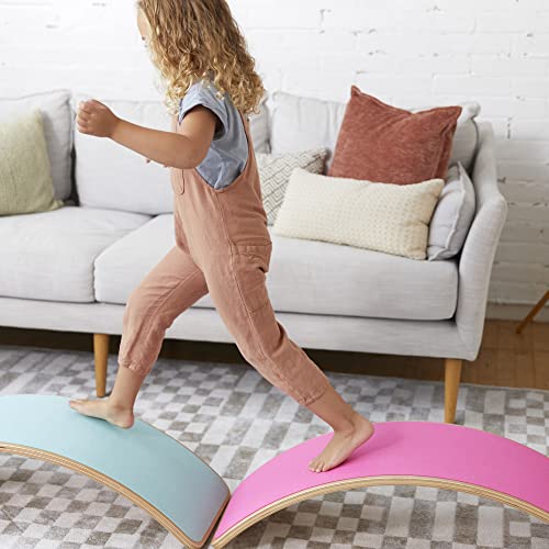 ECR4Kids Balance Board, Montessori Toy, Bright Pink - color: Bright Pink