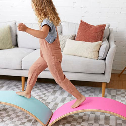 ECR4Kids Balance Board, Montessori Toy, Bright Pink - color: Bright Pink