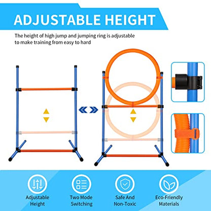 Dog Agility Equipment,72-piece Dog Agility Course Backyard Set Starter Kit - size: 4 PCS SET