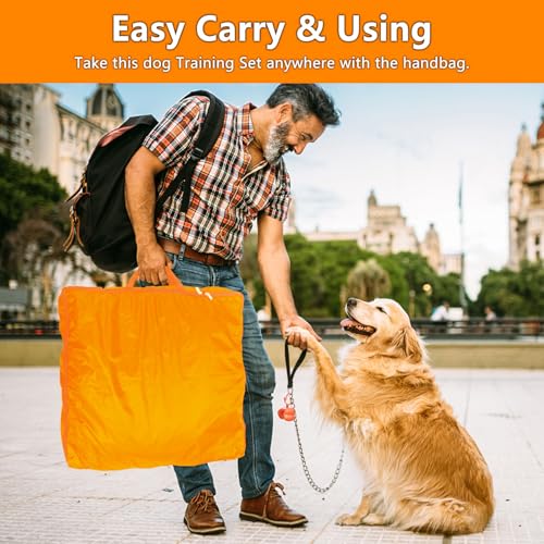 Dog Agility Training Equipment，80Pcs Dog Obstacle Course Backyard for Large Dogs