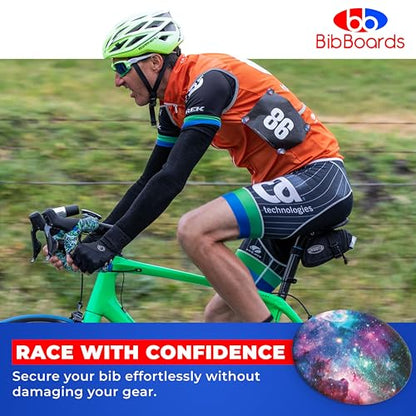 BibBoards bibSNAPS Race Bib Clips, Galaxy, 4 Pack - color: Galaxy