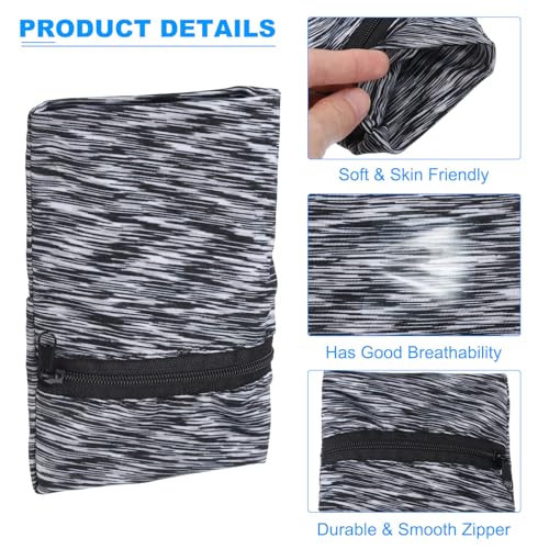 PATIKIL Wrist Pouch Wrist Wallet Sports Wristband Wallet with Zipper Pocket for Running Jogging Hiking Cycling Yoga - color: Dark Gray