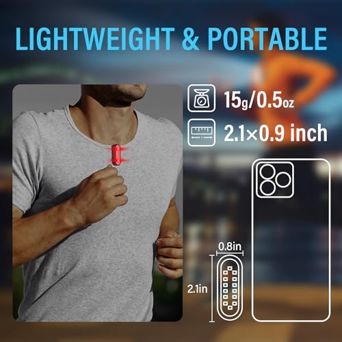 Running Light, Rechargeable Clip-On Flashlights for Night Walking, 2 PCS