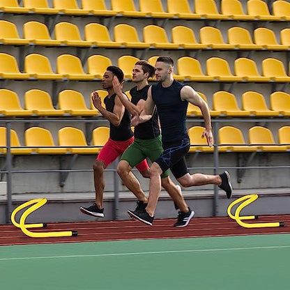 Wettarn 18 Pcs 6" Speed Training Hurdles Durable Agility Training Hurdle Agility Plyometric and All Purpose Equipment for Athletes, Soccer, Basketball - color: Yellow