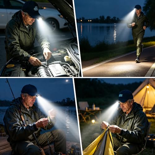 Rechargeable Motion Sensor Visor Light Clip-On Headlight