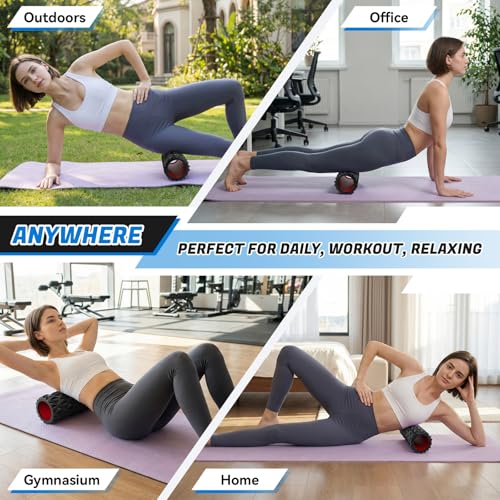 Foam Roller for Deep Tissue Massager High Density Massage Roller - color: Black