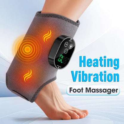 Cordless Foot Renew Triple Method Massager,Ankle Heating Pad with Massage
