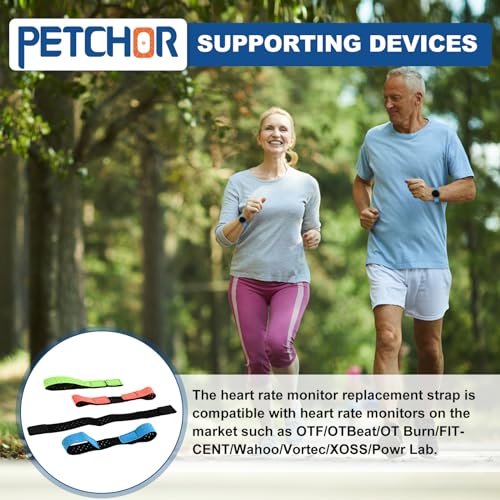 4PCS Replacement Heart Rate Monitor Band, Soft Adjustable Armband Straps