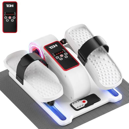 TDH Under Desk Elliptical Machine Leg Exerciser Electric - color: White