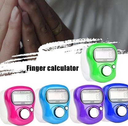 5 Digit LED Digital Row Counter, Handheld Tally Counter with Ring Electronic Click Counter for Golf and Lap Counting - color: Green