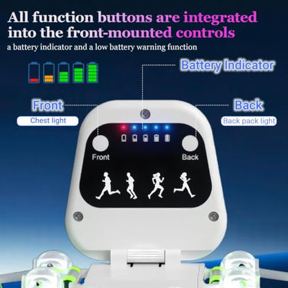 Reflective Running Vest for Men & Women, Built-in Control Panel