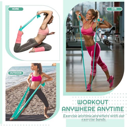 Women Fitness Exercise Equipment Trainer Set Pedal Resistance Band - color: Green