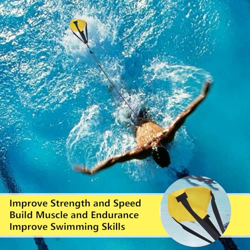 Swim Parachute Resistance Training Set - color: Yellow