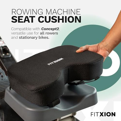 Concept2 RowErg Indoor Rowing Machine - PM5 Monitor, Device Holder, Adjustable Air Resistance, Easy Storage with FitXion Seat Cushion - color: Black