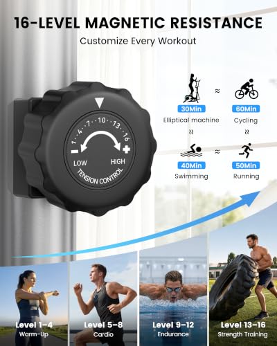 Dripex Elliptical Exercise Machine, Ultra Quiet Magnetic Trainer for Home - color: Metallic