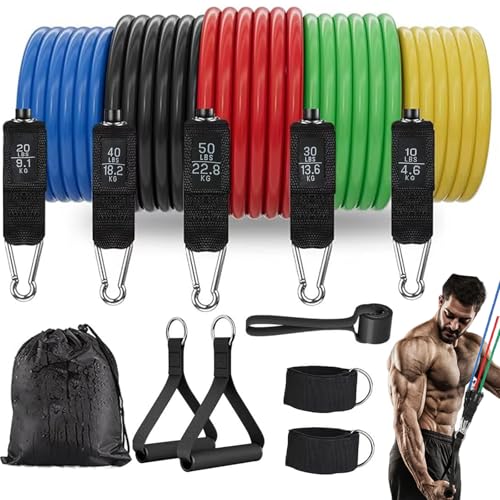 Resistance Bands,Exercise Bands,Resistance Bands for Working Out with Handles for Men and Women,Workout Bands with Door Anchor and Ankle,Strength Training Home Gym Equipment