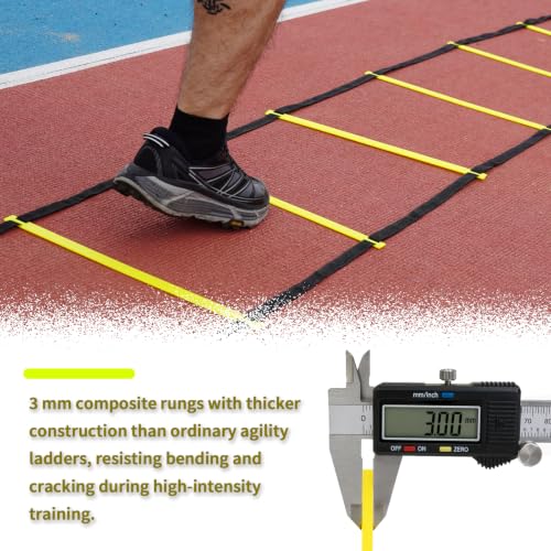 20ft Adjustable Agility Ladder with Carry Bag Training Equipment for Footwork Drills