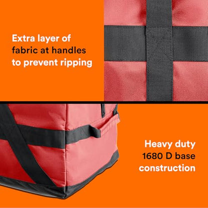 Fitdom 106L 45" Extra Large Heavy Duty Equipment Travel Storage Duffle Bag - color: Red