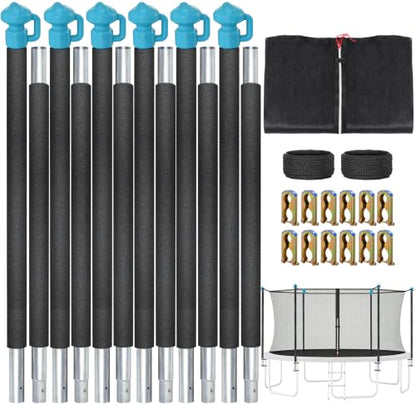 Universal Trampoline Poles Replacement Net Pole for Trampoline Leg Max 1.5"