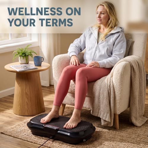 Lifepro Waver Vibration Plate Exercise Machine with 99 Speeds & 10 Presets - color: Black