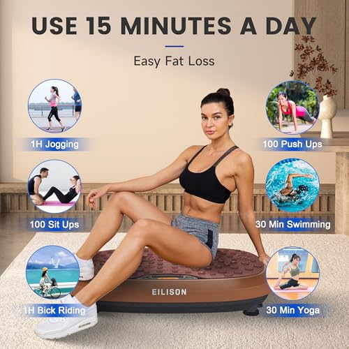 EILISON FitMaxx 3D XL Vibration Plate Exercise Machine with 120 Speeds