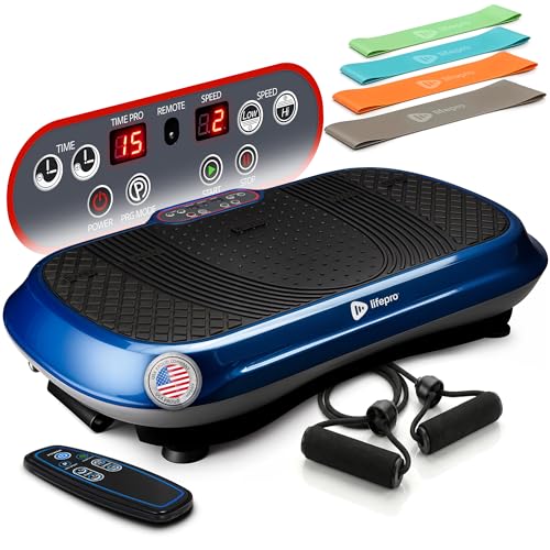 Lifepro Waver Vibration Plate Exercise Machine with 99 Speeds & 10 Presets - color: Blue