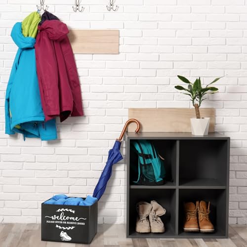 Suzile 200 Pcs Disposable Shoe Covers with 2 Pcs Box Open House Supplies Foldable Booties Shoe Covers Holder Storage Bin for House Indoor Guest Supplies, 10 x 10 x 8 Inch(Black, Red, Blue) - color: Black, Red, Blue