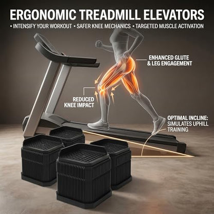 Custom Treadmill Incline Riser Blocks: Adjustable 1/2/3/4/5/6 Inch Height