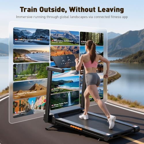 JAGJOG Foldable Auto Incline Treadmill, 15%/18% Incline Option, 300-400 lb - size: 15% incline+300 lb