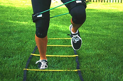 Elite Supplies 11 Pieces Speed Agility Strength Leg Resistance Bands - for All Sports & Exercise Fitness Fast Sprinting, Explosive, Agile, Strength, Endurance