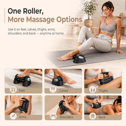 Rolling Percussion Massager with Hands-Free Dock
