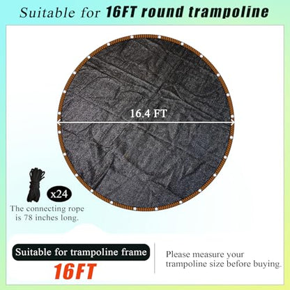 Trampoline Shade Cover 16FT Round High-Density Trampoline Cover - size: 16FT