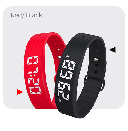 Fitness Tracker No Bluetooth No App No Phone Required Fitness Watch Pedometer Watch with Steps Calories Sleep Tracker for Man Women - color: Red