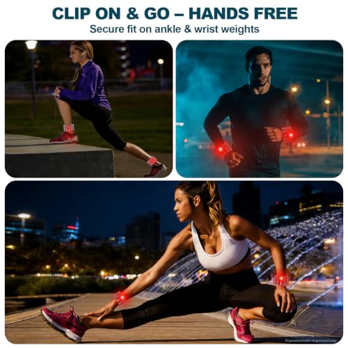 Rechargeable Clip on Running Lights for Runners: LED Safety Flashlight