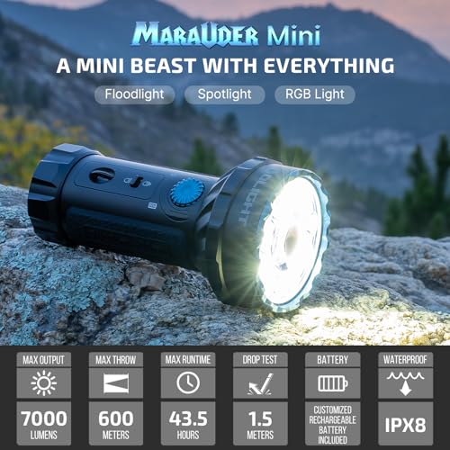 OLIGHT Marauder Mini Powerful Flashlight RGB Lights Black - color: Black
