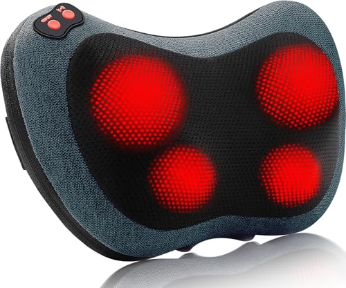 Papillon Back Massager with Heat,Shiatsu Pillow for Body Pain Relief Blue - color: Cyan Blue