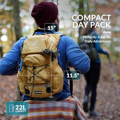 Water Buffalo Sherpa 22L Hiking Hydration Backpack, 2L Bladder - color: Light Blue