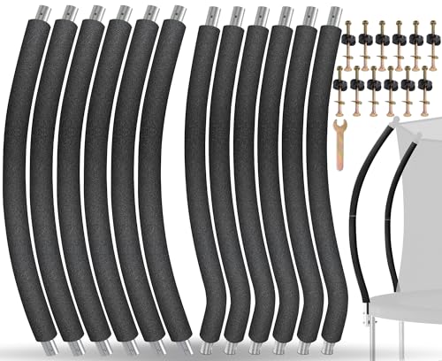 Trampoline Poles Replacement for Skywalker Or Jumpzylla Trampoline Net - style: For Jumpzylla 12&14ft-6xUpper+6xLower Tubes