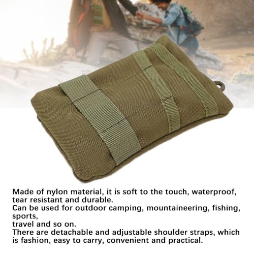 Water proof Waist Pack with Adjustable Strap – Lightweight Nylon Outdoor Waist Pouch for Camping, Hiking, Running & Cycling(Green) - color: Green