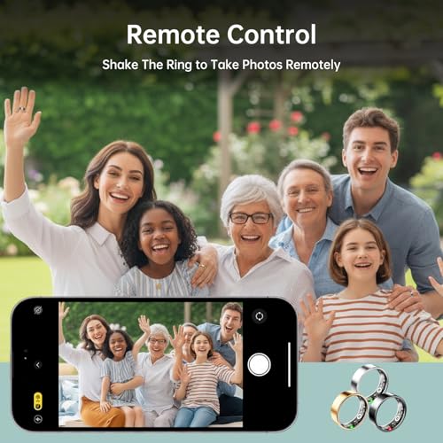Smart Ring for Women & Men, Fitness Tracker Ring with Heart Rate Monitor, HRV, Sleep Tracking, No Subscription Fee, 10ATM Waterproof Activity Ring for Android & iOS (Silver, 8)