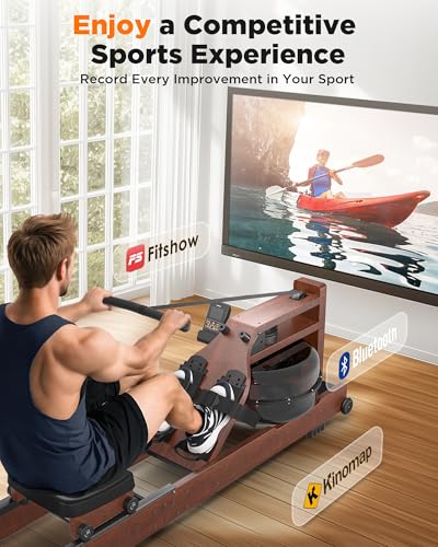 YOSUDA Water Rowing Machine Foldable for Home Use 5.8 Gal Large Water Tank - size: PRO-Enhanced Tank