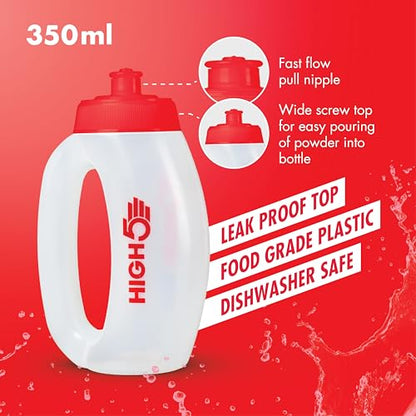 HIGH 5 Running Handheld Water Bottle 350ml, BPA-Free Leakproof Bottle