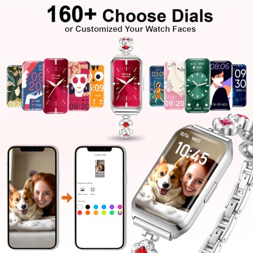 1.47" Smart Sports Watch, 10-Day Battery, IP68 Waterproof - color: Silver-Red