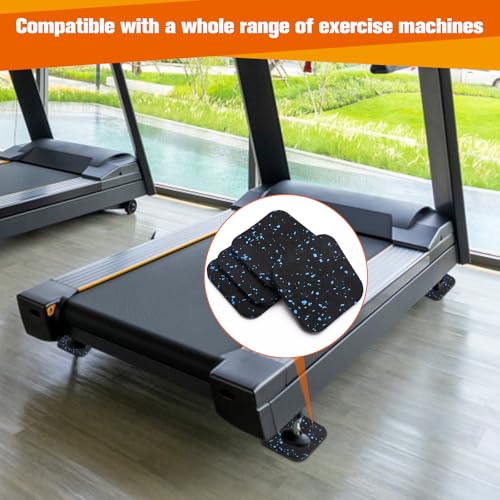 4Pcs Treadmill Mats, Coolrunner High Density Equipment Pads Noise Reduction