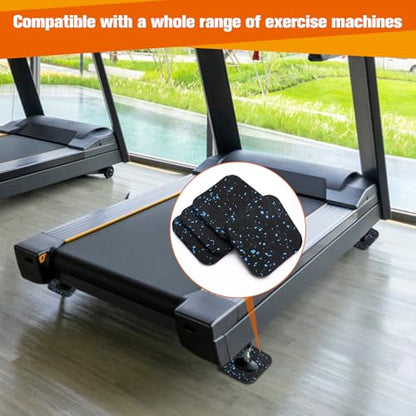 4Pcs Treadmill Mats, Coolrunner High Density Equipment Pads Noise Reduction