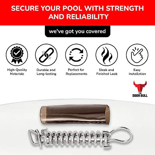 The Door Bull Stainless Steel Pool Safety Cover Springs - 10 Pack - size: 10 Pack