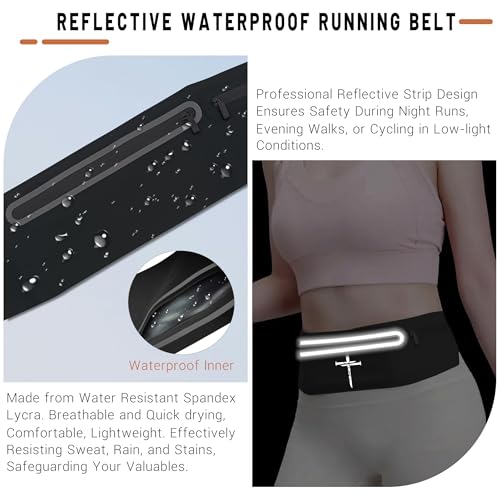 Jesus 3 Nail Crosses Slim Running Belts for Women Black Waist Pack Bag - color: Jesus 3 Nail